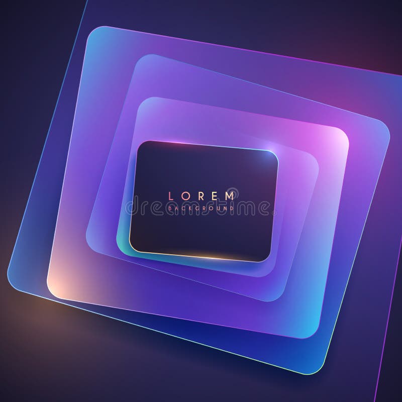 Abstract neon color geometric frame royalty free illustration
