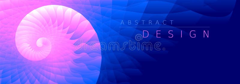 Abstract neon color gradient spiral background stock illustration