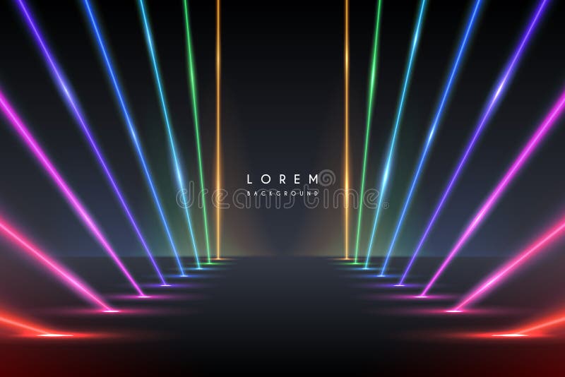 Abstract neon color lights background royalty free illustration