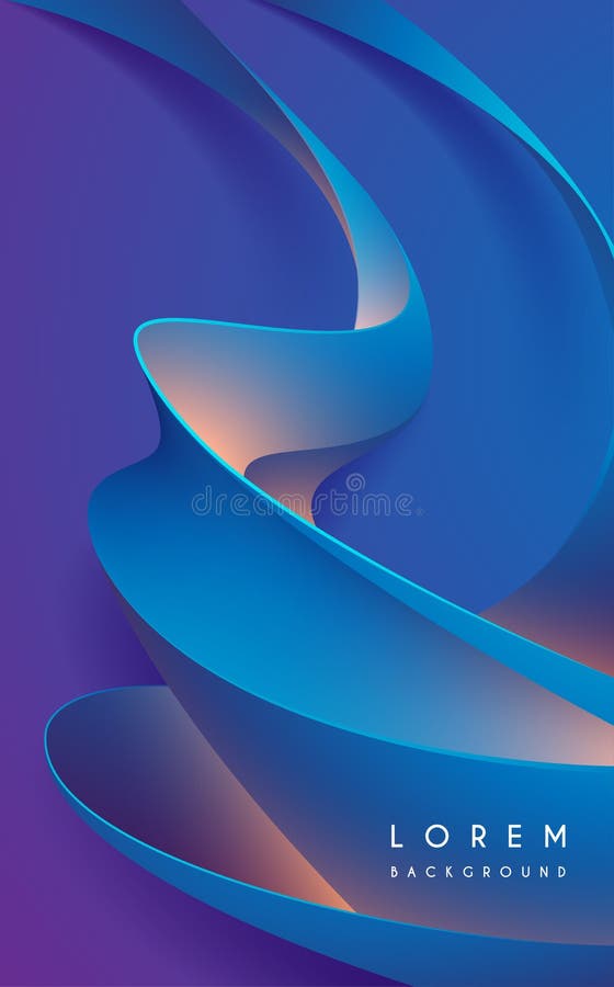 Abstract neon color waved shapes background stock illustration