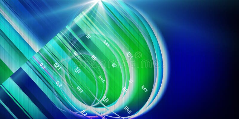 Abstract neon colorful background. Banner with helix lines on dark gradient and blurred lines. Big data. Futuristic design for stock image