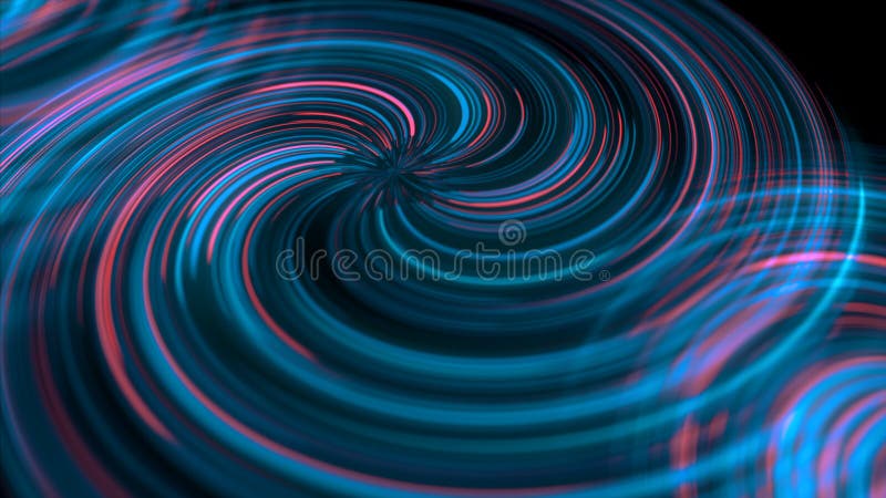 Abstract neon colorful twirl lines background motion design circle line technology effect 4k animation