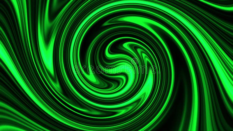 Abstract Neon Green Black Psychedelic Disco Swirl Seamless Loop