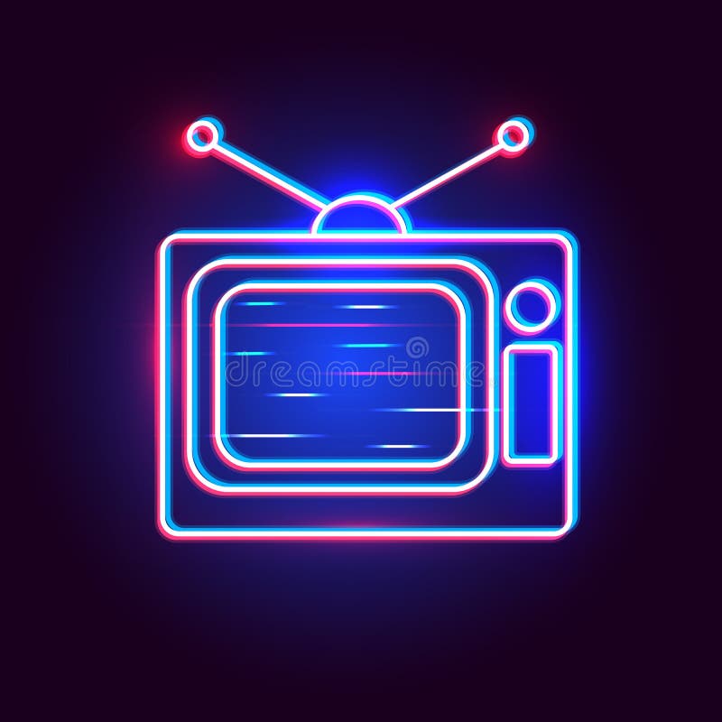 Abstract Neon Light Tv , Easily Editable, Suitable for Your Banner and