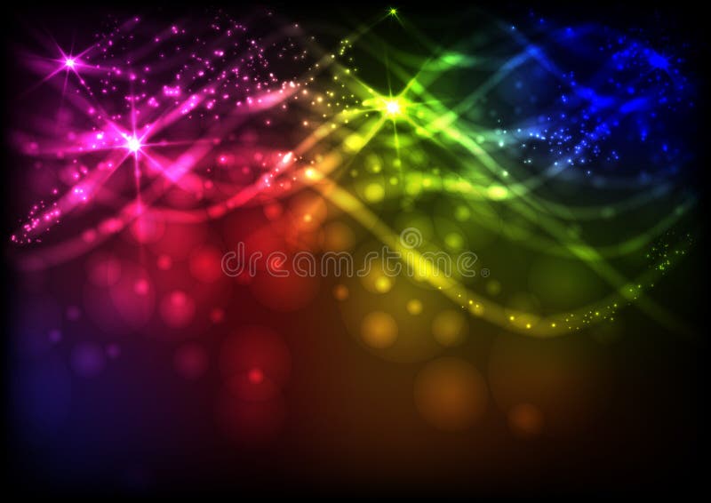 Abstract Neon Waves. royalty free illustration