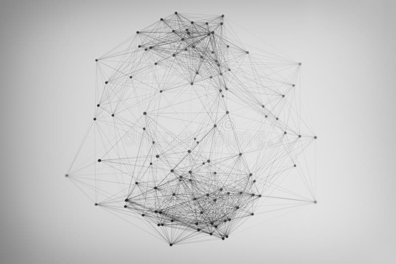 Abstract Network Big Data Cluster stock photography