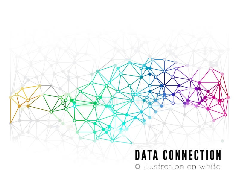 Abstract network connection background vector illustration