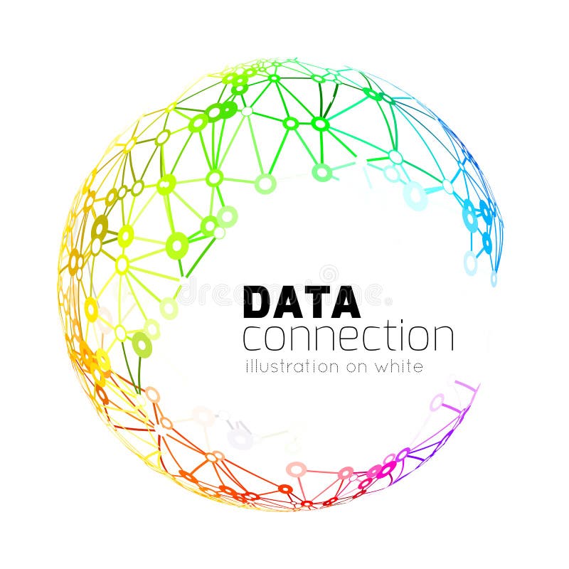 Abstract network connection background stock illustration
