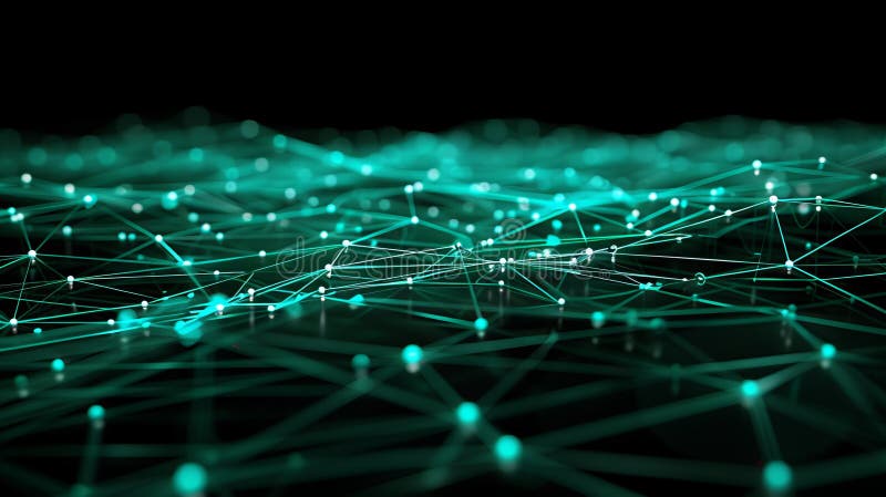 Abstract Network Connection Structure - Digital Data Nodes and Lines ...