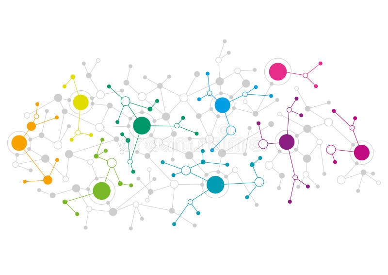 Abstract network design stock illustration