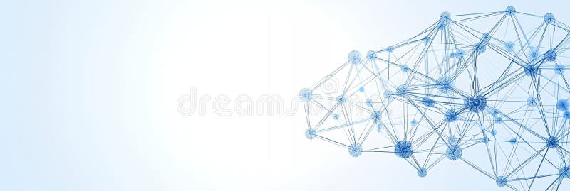 Abstract network design on a light blue background royalty free illustration