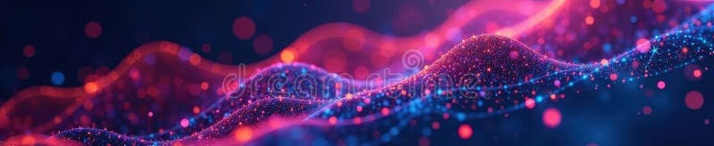 Abstract network graph showing website metrics, big data, kpi stock illustration