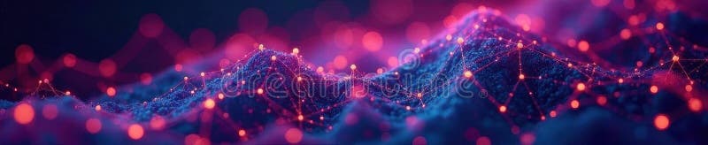 Abstract network graph showing website metrics, coding, performance, analytics royalty free illustration