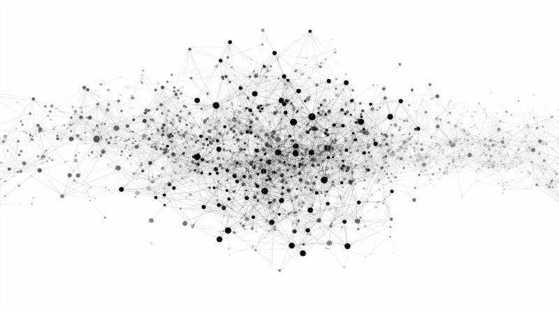Abstract Network Visualization of Data Connections royalty free stock photos