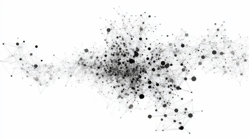 Abstract Network Visualization of Data Connections royalty free stock image