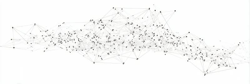 Abstract Network Visualization of Data Connections. Generative AI generated