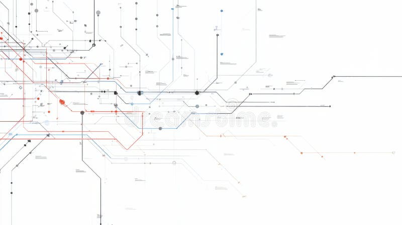 Abstract Network Visualization of Data Connections royalty free stock image