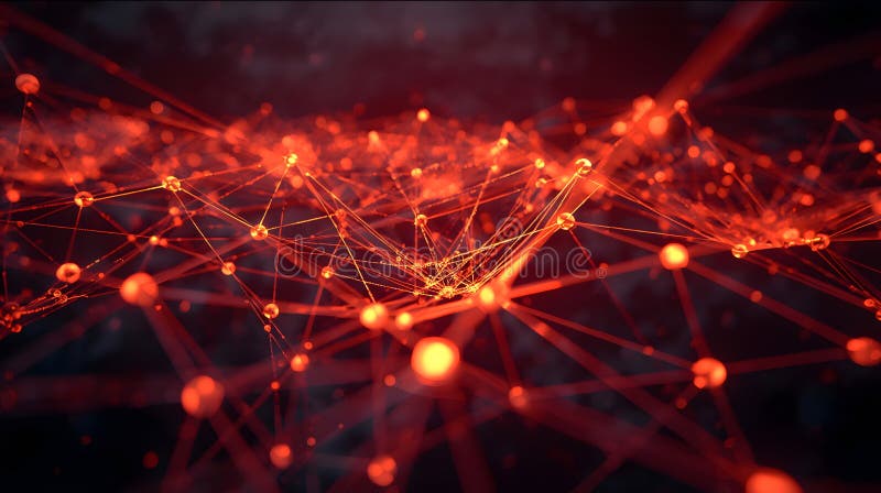 Abstract Neural Network Background (Brain Signals) stock illustration