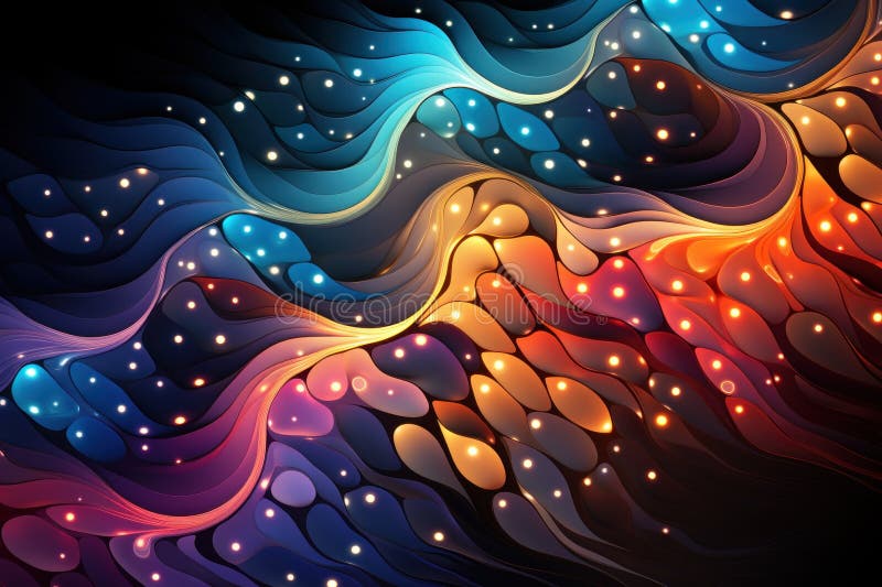 Abstract neural network maze pattern. Generative AI stock photo