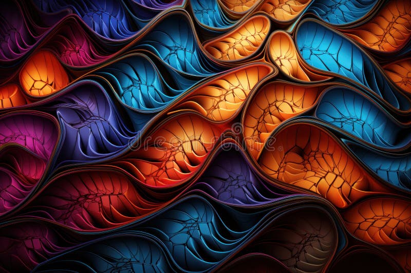 Abstract neural network maze pattern. Generative AI royalty free stock photography
