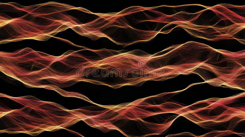Abstract neural networks form a complex digital landscape stock photo