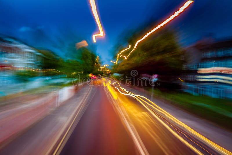 Abstract Night City Lights Stock Photo Image Of Busy 45803878