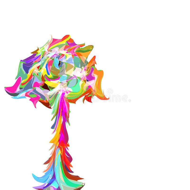 Abstract nuclear explosion stock illustration