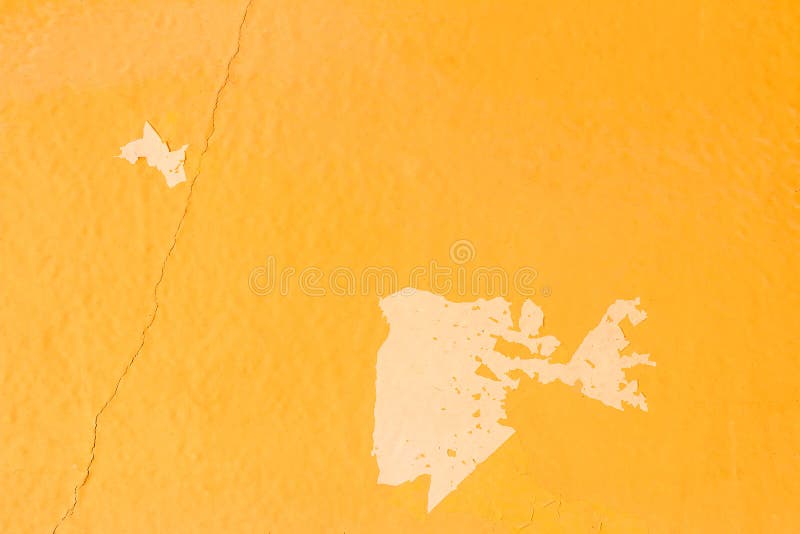 Abstract Old Yellow Grunge Cement Wall for texture background stock image