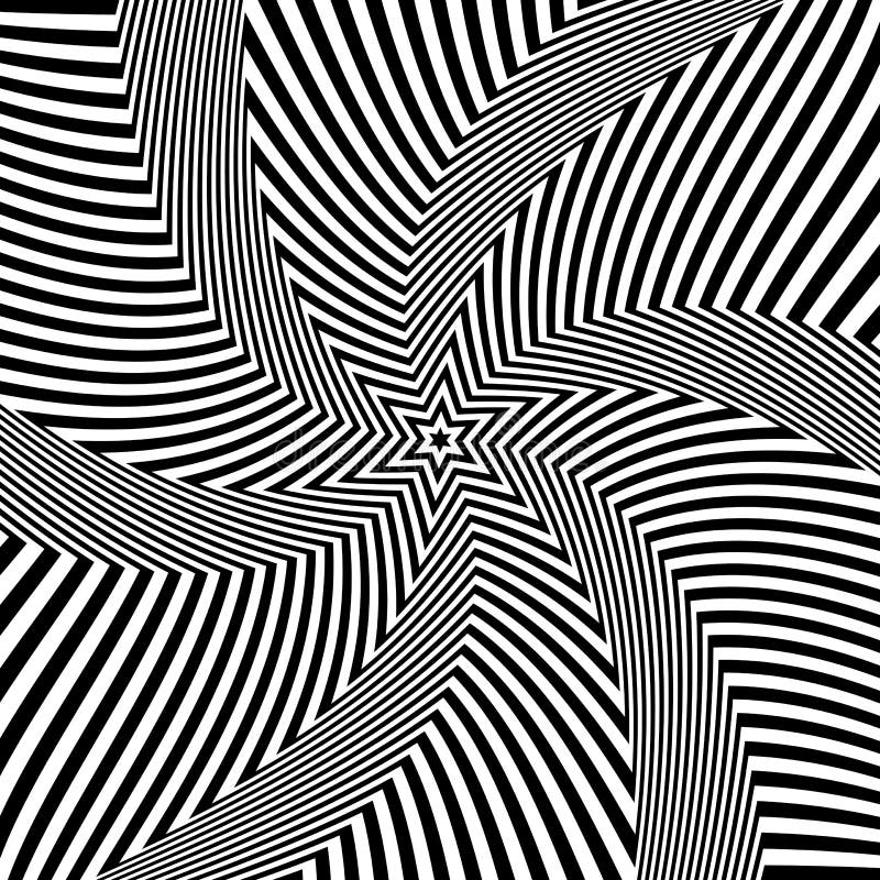 Illusion Of Rotation Movement. Abstract Op Art Background. Stock Vector ...