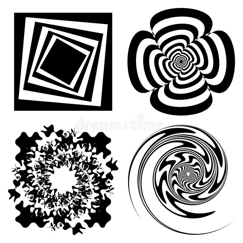 Abstract Opart Element. Optical, Visual Art, Artistic Element