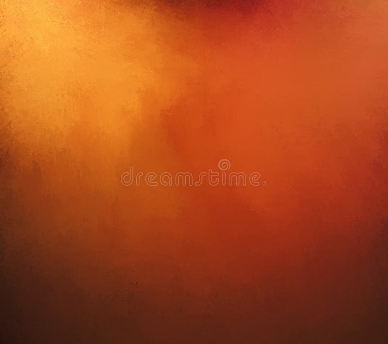 Abstract orange background copper brown warm tone, luxury smooth background texture design with bright spotlight for sunny shiny l