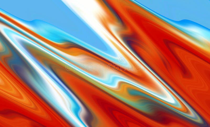 Abstract orange blue waves lines background, colors, shades abstract graphics. Abstract background and texture