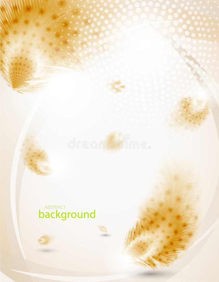 Abstract orange feather background vector illustration