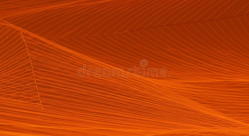 Abstract Orange Feather Pattern Artistic Style Vibrant Colors royalty free illustration