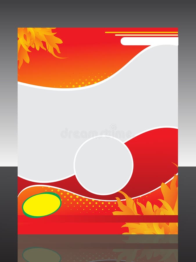 Abstract Orange Flyer Template Stock Vector Illustration of