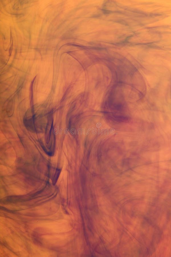 Abstract Orange Ink Image