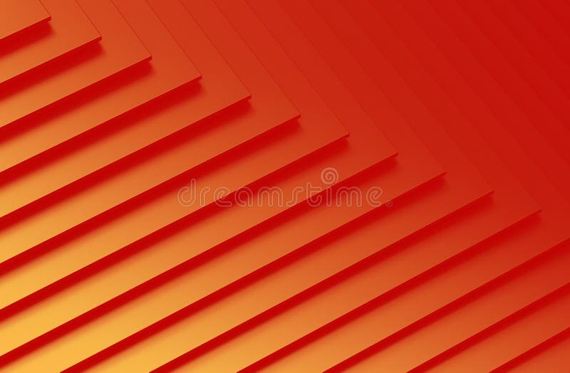 The Abstract Orange Metal Pattern Background. 3D Illustration Stock