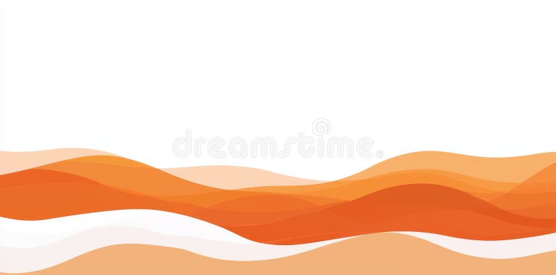 Abstract orange wave border, transparent background royalty free stock photo