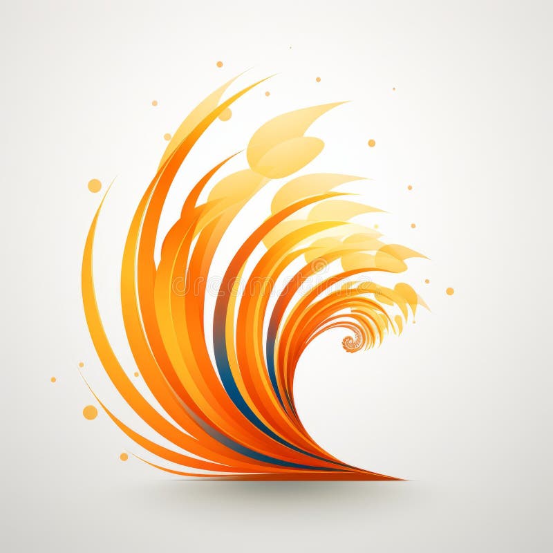 Abstract Orange Wave Vector Illustration Stock Illustration