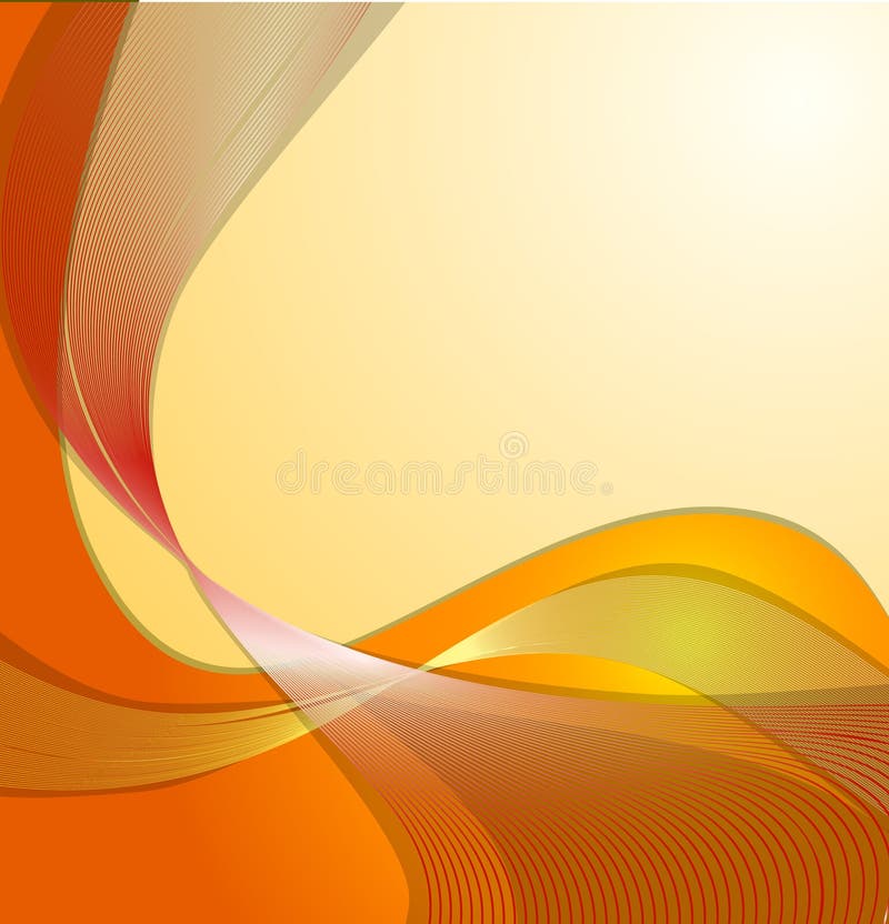 Abstract orange waves. eps10