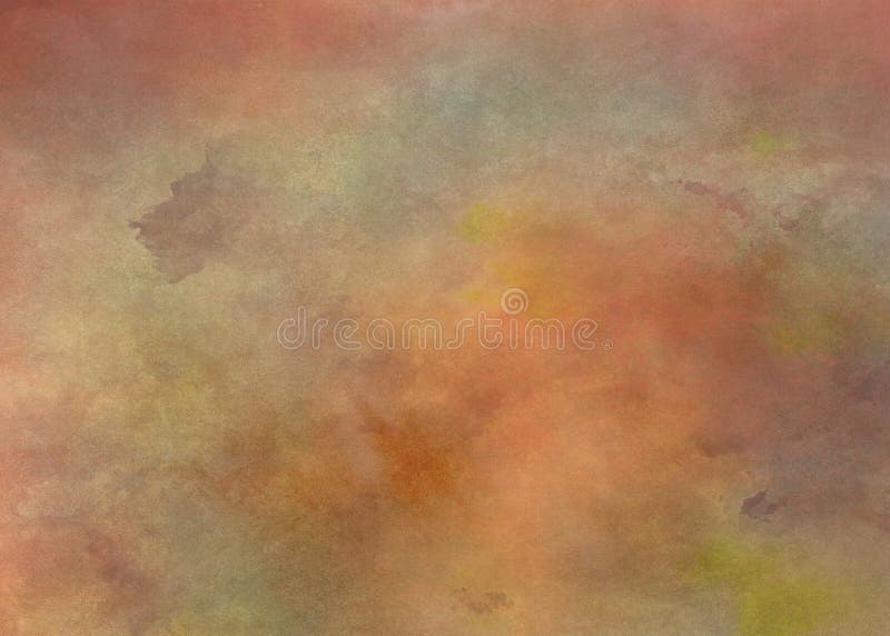 Abstract orange yellow green watercolor in hand painted background design