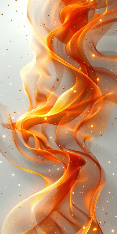 Smoală portocalie și galbenă sumară pe fond gri. culori vibrante și flux dinamic. perfect pentru fundaluri royalty free stock photo