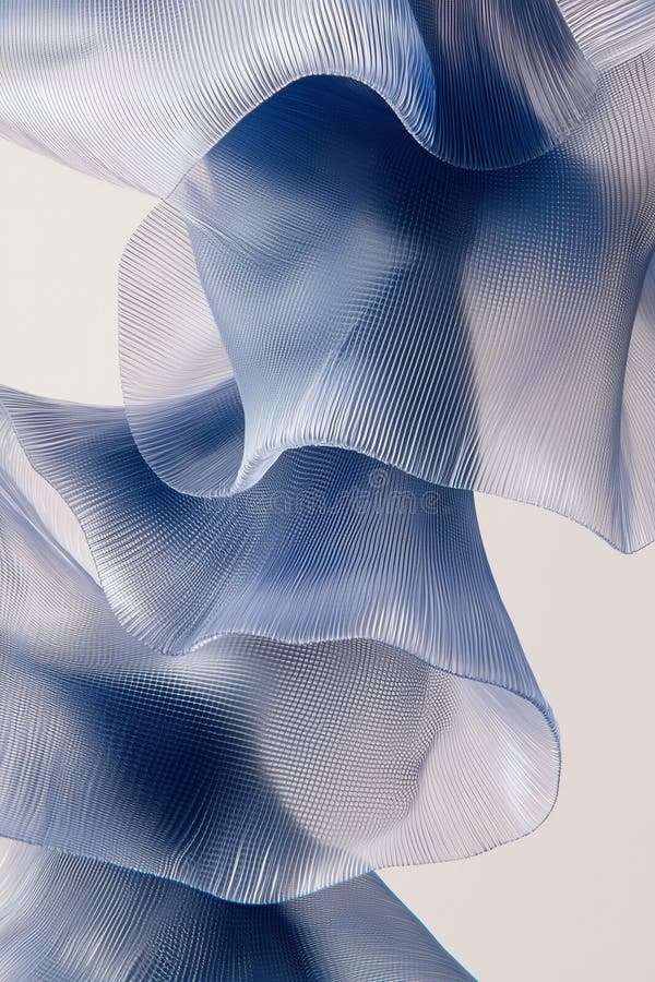 Abstract Organic Mesh Form in Blue and Pink Gradient Shades vector illustration