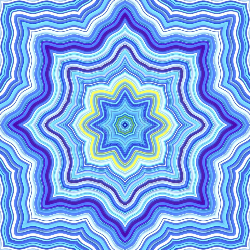 Abstract ornament of blue colored wavy lines. Dynamic Effect. Design Template. Modern Pattern. 3d rendering vector illustration