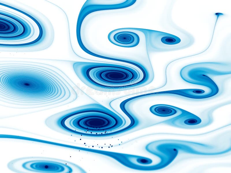 Abstract ornament with gnarled spirals - digitally generated im stock illustration