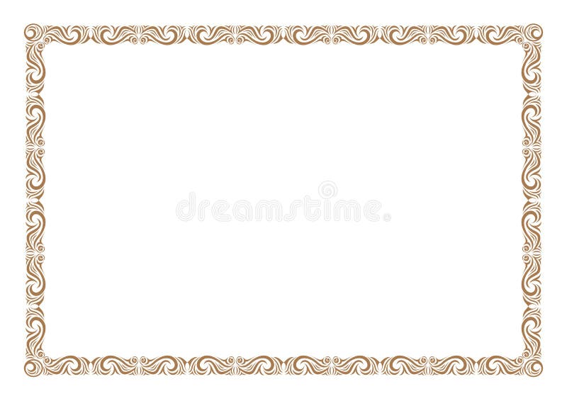 Abstract Ornament Gold Frame & Border