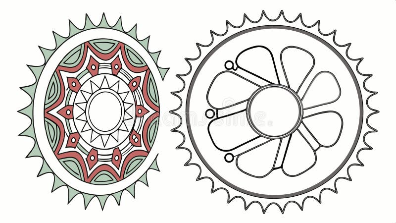 Abstract ornate circular pattern intricate geometric design vector design Generative AI stock illustration