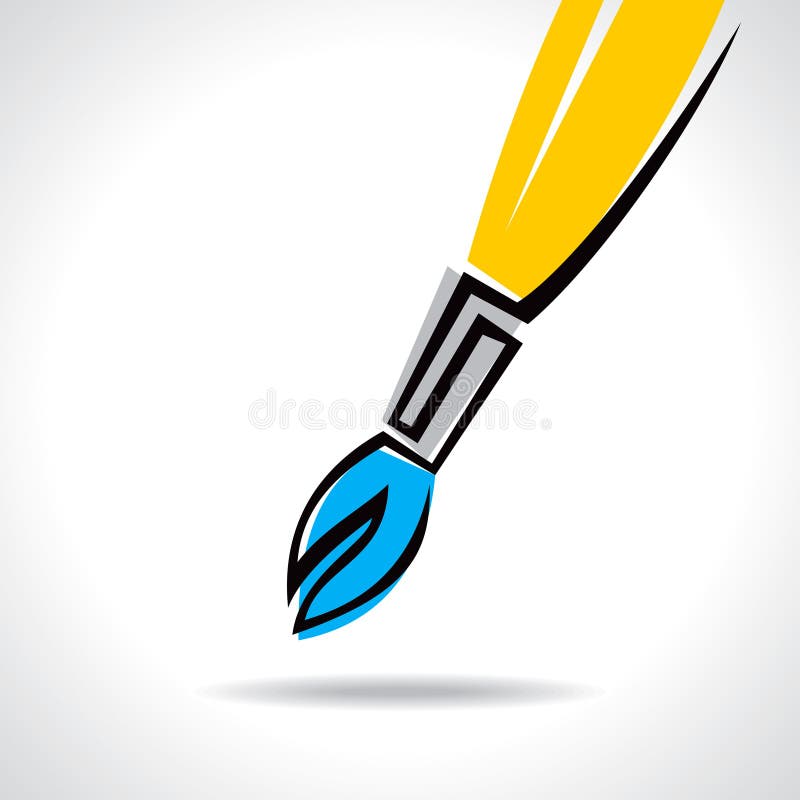 Abstract Paint Brush Illustration Stock Vector - Illustration of
