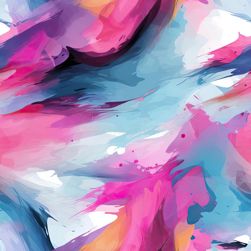 Abstract Paint Design with Vibrant Illustrations and Flowing Forms