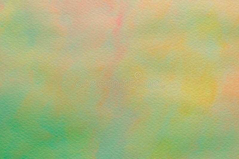 Abstract paint pattern, yellow and green background. Paint stains on canvas. Illustration with blots on light backgrounds. Creativ